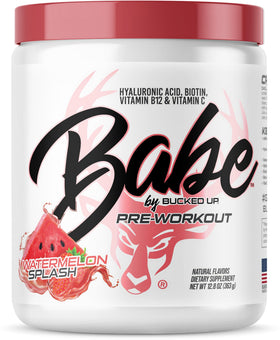 Bucked Up Babe Pré-Workout Poudre Femme 431g saveur Pastèque vue avant