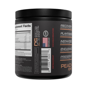 Bucked Up BCAA 2:1:1 en poudre sur une table avec accessoires de fitness