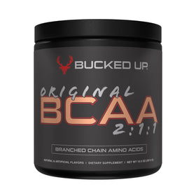 Bucked Up BCAA 2:1:1 Poudre de 381g vue avant avec goût pêche