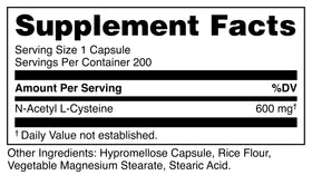 Bucked Up Complément NAC 600mg capsules à l'intérieur de la bouteille