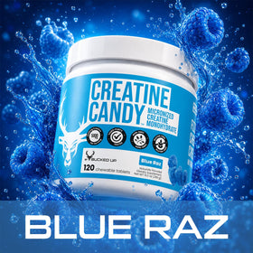 Bucked Up Créatine Candy Blue Raz aperçu des comprimés
