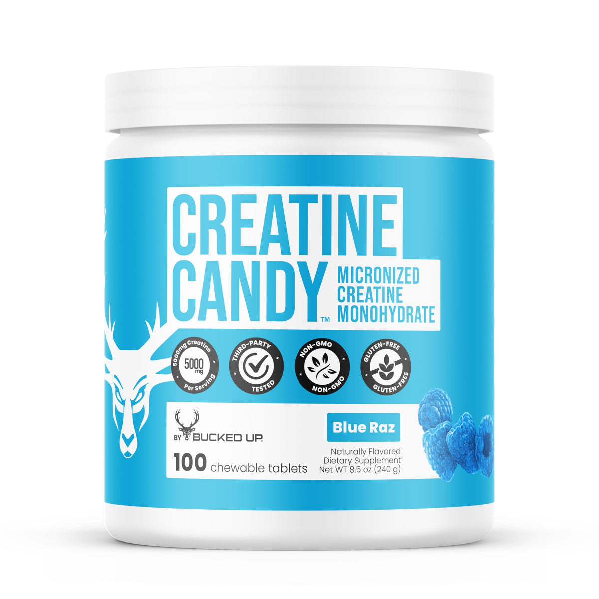 Bucked Up Créatine Candy Blue Raz boîte de comprimés effervescents