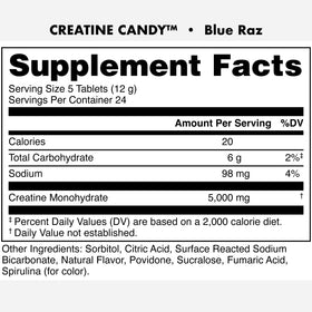 Bucked Up Créatine Candy Blue Raz comprimés effervescents bleu