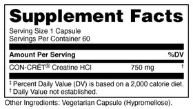 Bucked Up Créatine HCL capsules vue de haut avec étiquette