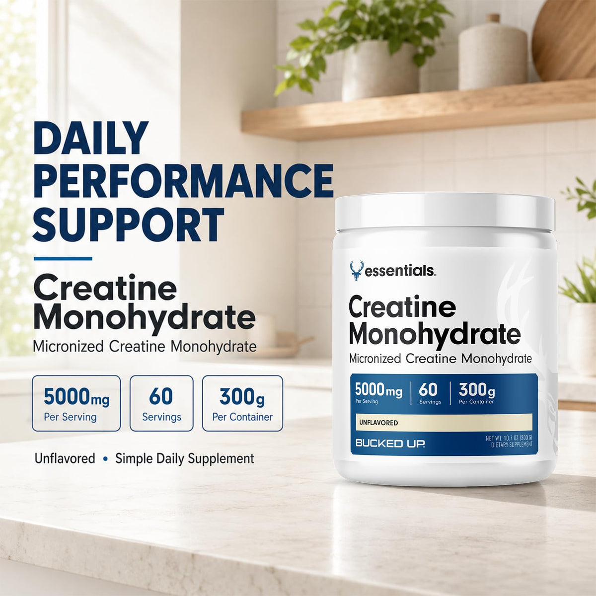 Bucked Up Créatine Monohydrate 300g avec d'autres suppléments