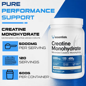 Bucked Up Créatine Monohydrate 600g vue de haut