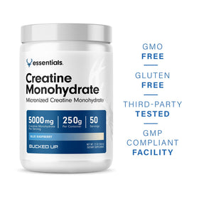 Bucked Up Creatine Monohydrate Framboise Bleue 250g vue de côté