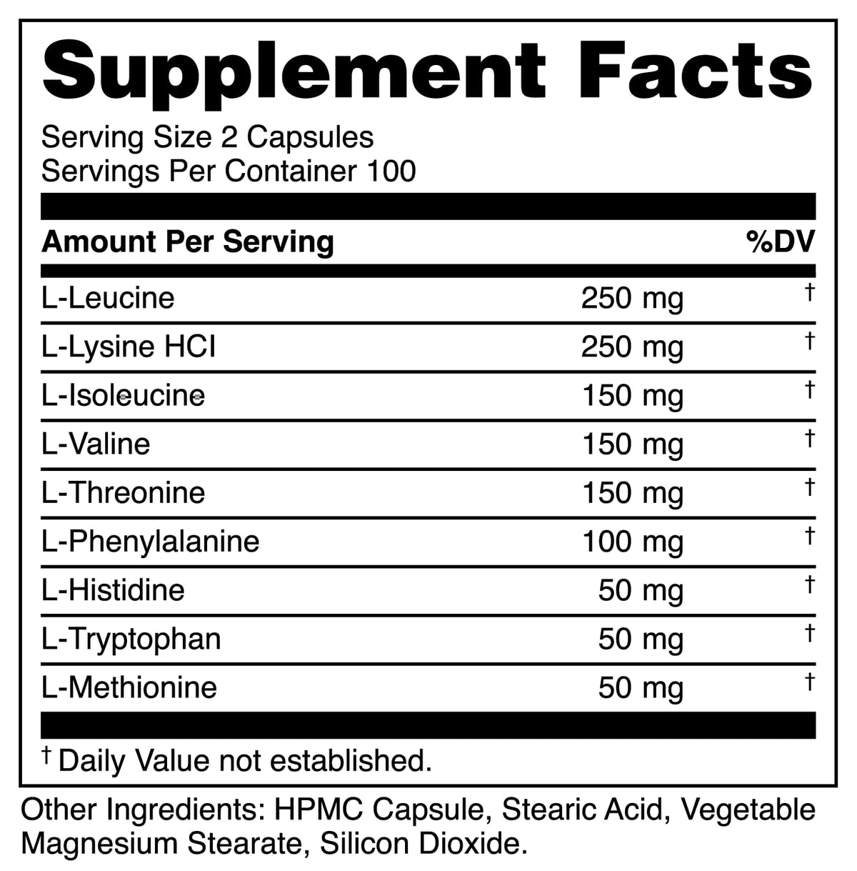 Bucked Up EAA Capsules - Acides Aminés Essentiels 1200mg