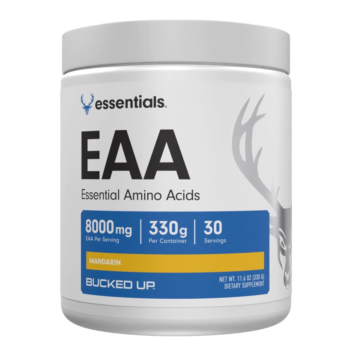 Bucked Up EAA Poudre Amino Acides 408g saveur mandarine vue de face