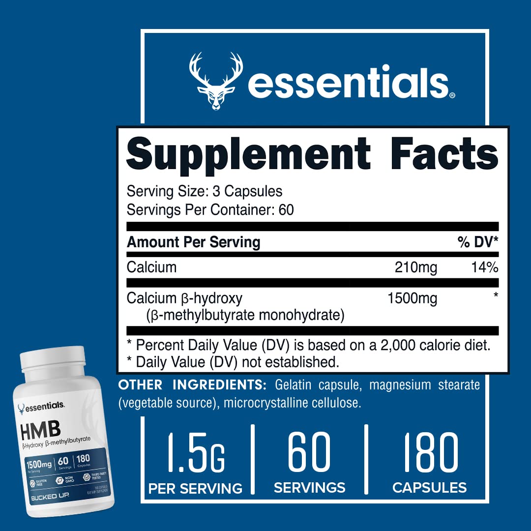 Bucked Up HMB 1500mg 60 capsules en emballage
