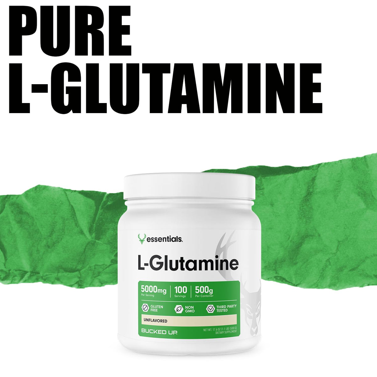 Bucked Up L-Glutamine 500g Poudre avec cuillère doseuse