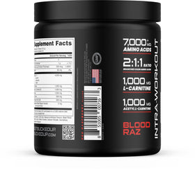 Bucked Up Racked Blood Raz BCAA 2-1-1 408g lifestyle scene