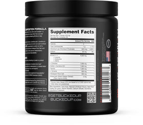 Bucked Up Racked Blood Raz BCAA 2-1-1 408g side view
