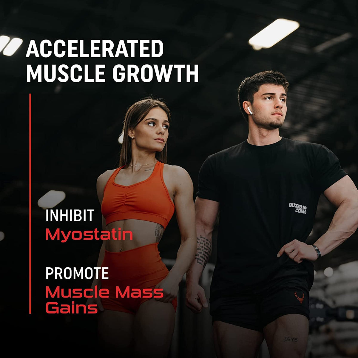 Bucked Up Six Point Creatine™ à côté d'un shaker