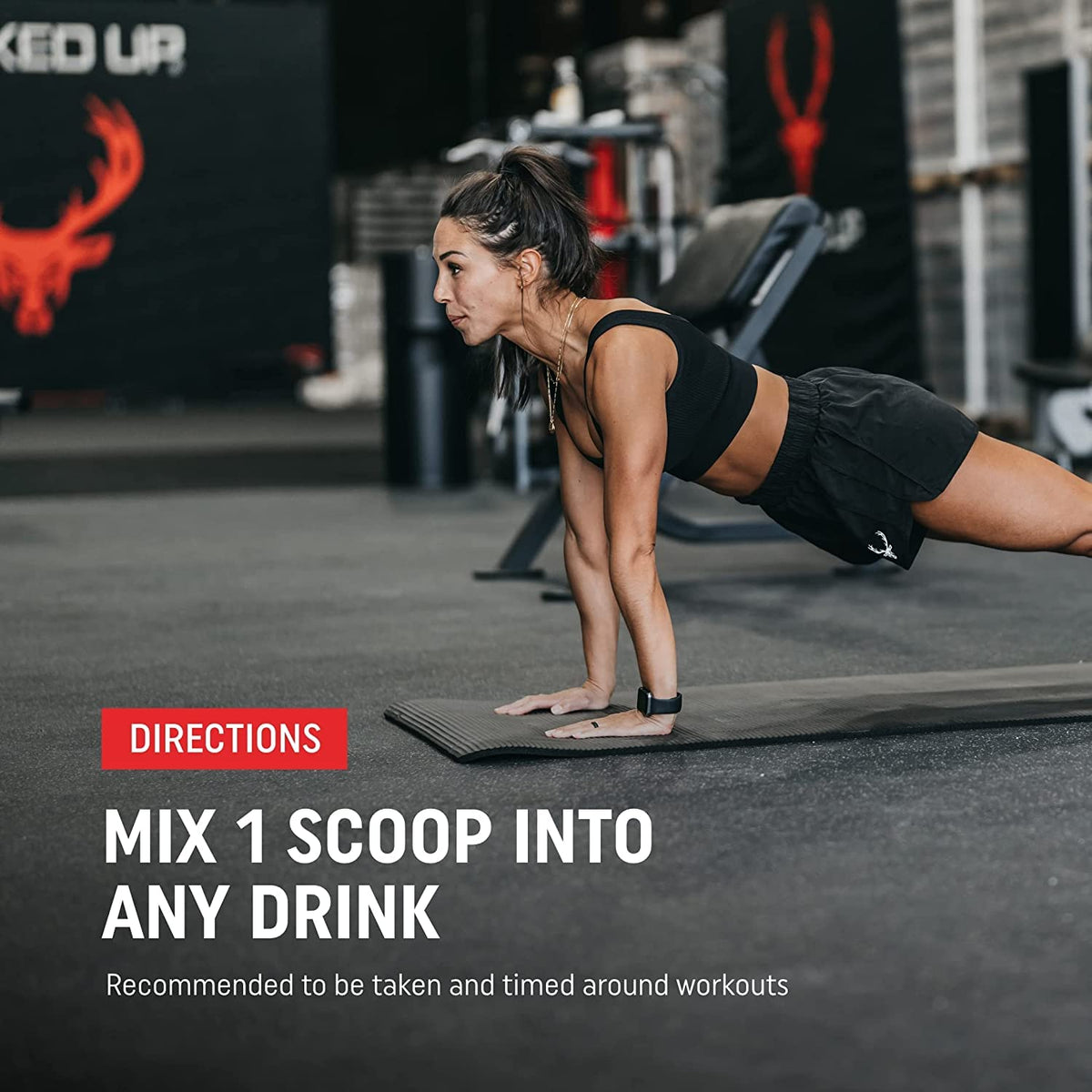 Bucked Up Six Point Creatine™ étiquette avec ingrédients