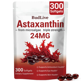 BudLive Astaxanthin 24mg gélules avec emballage avant