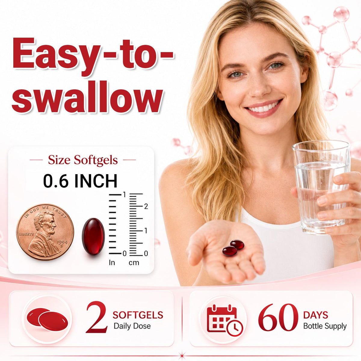 BudLive Astaxanthin 24mg gélules avec une main tenant le flacon