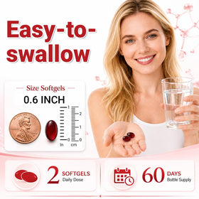 BudLive Astaxanthin 24mg gélules avec une main tenant le flacon
