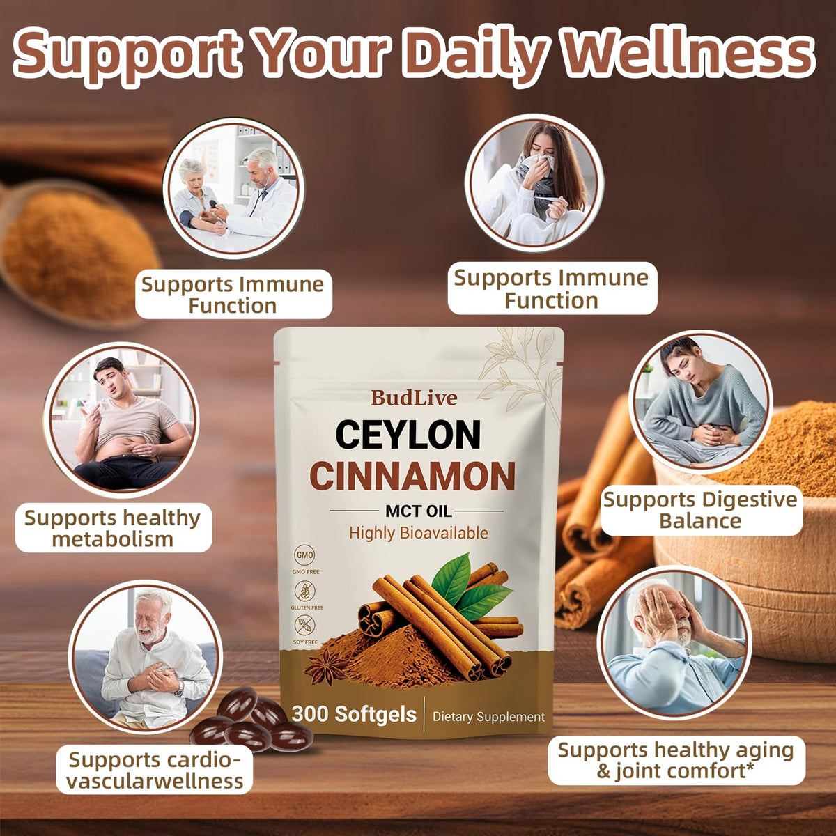 BudLive Gélules de Cannelle de Ceylan flacon ouvert