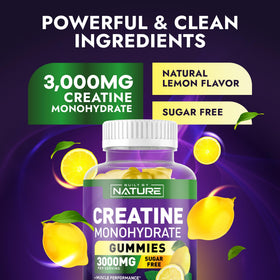 Built by Nature Gummy Creatine Monohydrate gummies close-up
