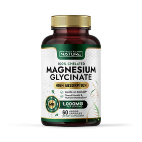 Built by Nature Magnésium Glycinate 1000mg 60 capsules front view