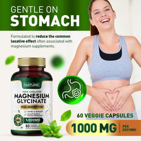Built by Nature Magnésium Glycinate 1000mg capsules in hand