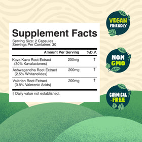 BULA NATURAL LIVING Kava Kava Capsules 200mg avec des ingrédients naturels