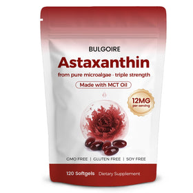 BULGOIRE Astaxanthin 12mg gélules avec bouteille et étiquette
