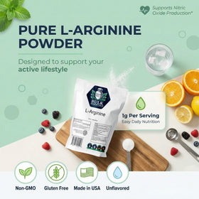 Bulk Essentials L-Arginine Poudre 250g vue de dos