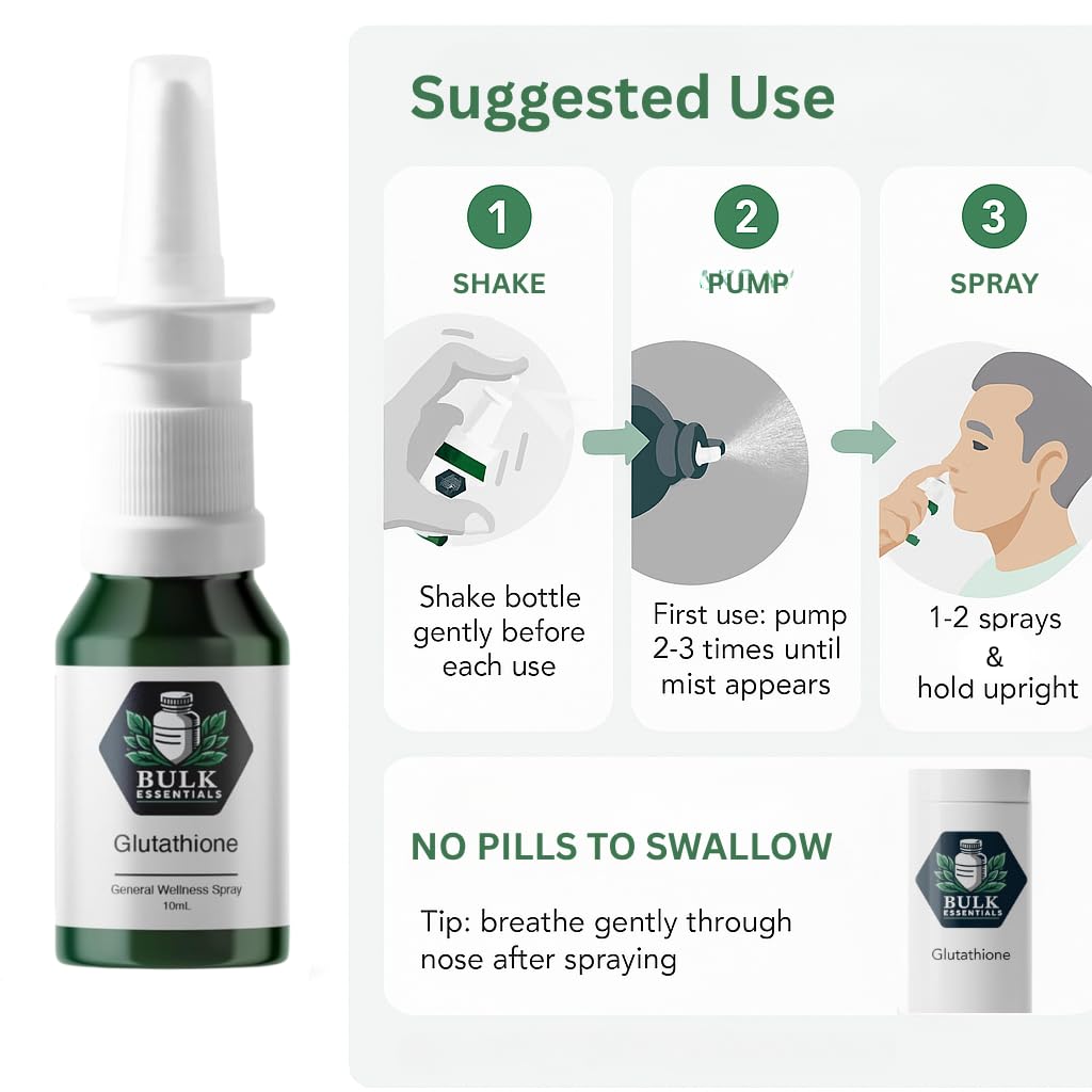 Bulk Essentials Spray de Glutathione Pur à côté d'une tasse de café