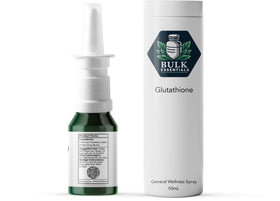 Bulk Essentials Spray de Glutathione Pur arrière vue avec étiquette claire