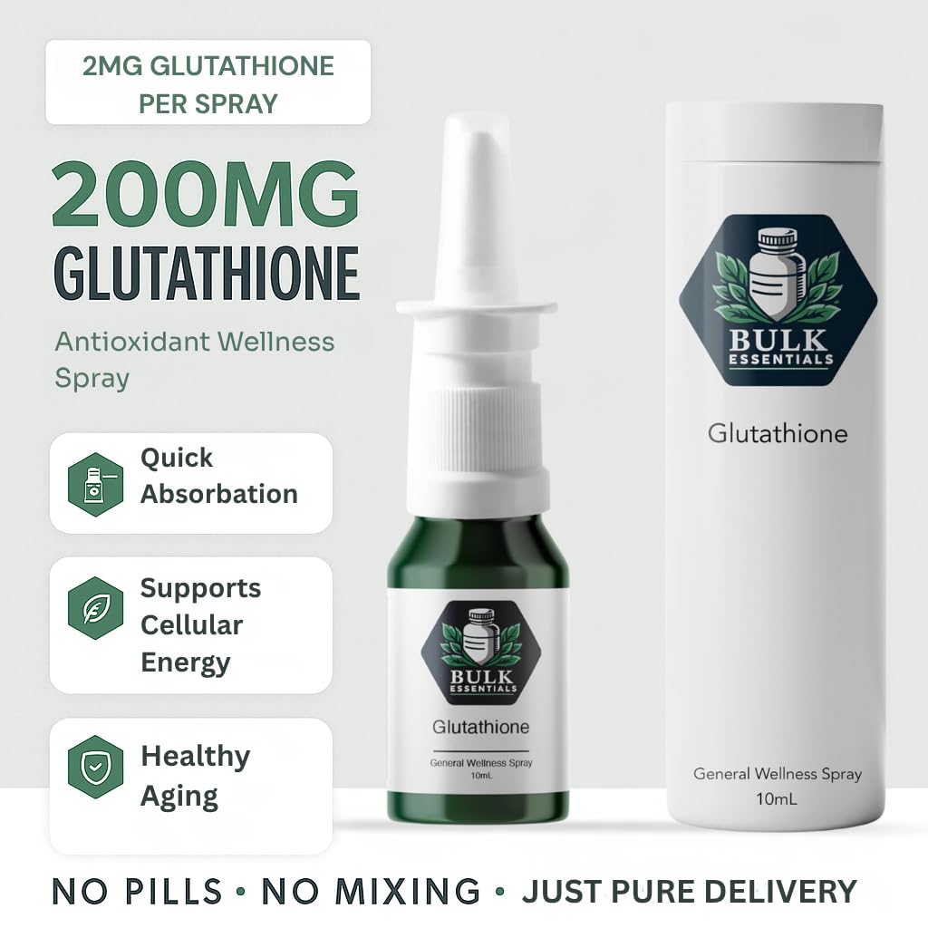 Bulk Essentials Spray de Glutathione Pur en usage sur un bureau