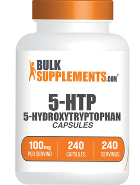 BulkSupplements 5-HTP Capsules 100mg vue avant du flacon