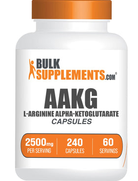 BulkSupplements AAKG Capsules 240g vue de face avec étiquette