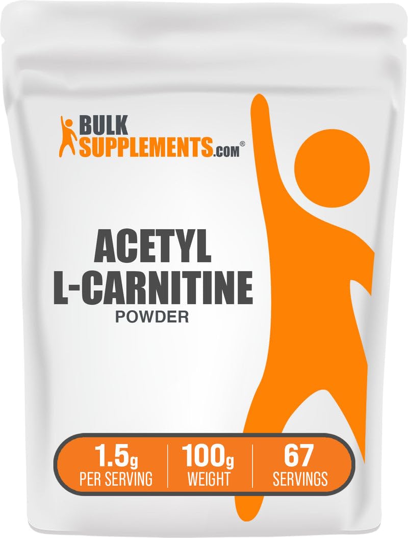 BulkSupplements Acetyl L-Carnitine Poudre 100g vue de face
