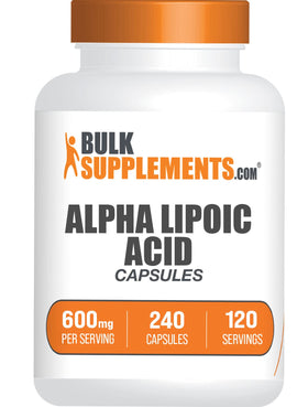 BulkSupplements Acide Alpha-Lipoïque 600mg capsules avant