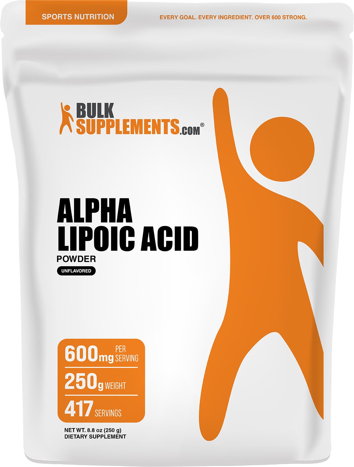 BulkSupplements Acide Alpha-Lipoïque Poudre 250g vue avant