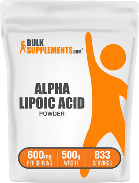 BulkSupplements Acide Alpha Lipoïque Poudre 600mg, vue de face