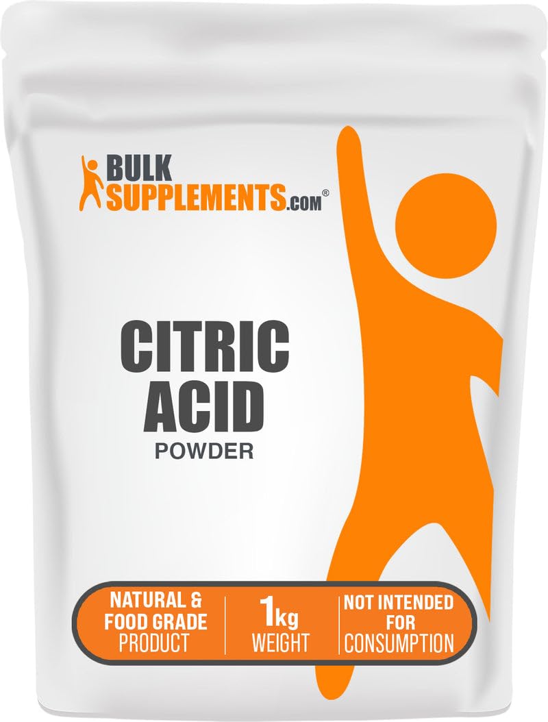 BulkSupplements Acide Citrique Poudre 1kg vue avant