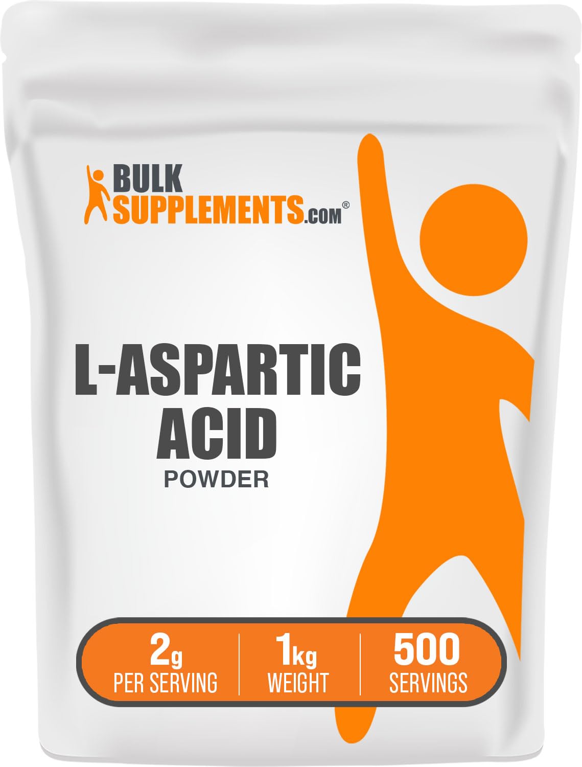 BulkSupplements Acide L-Aspartique Poudre 1kg emballage avant