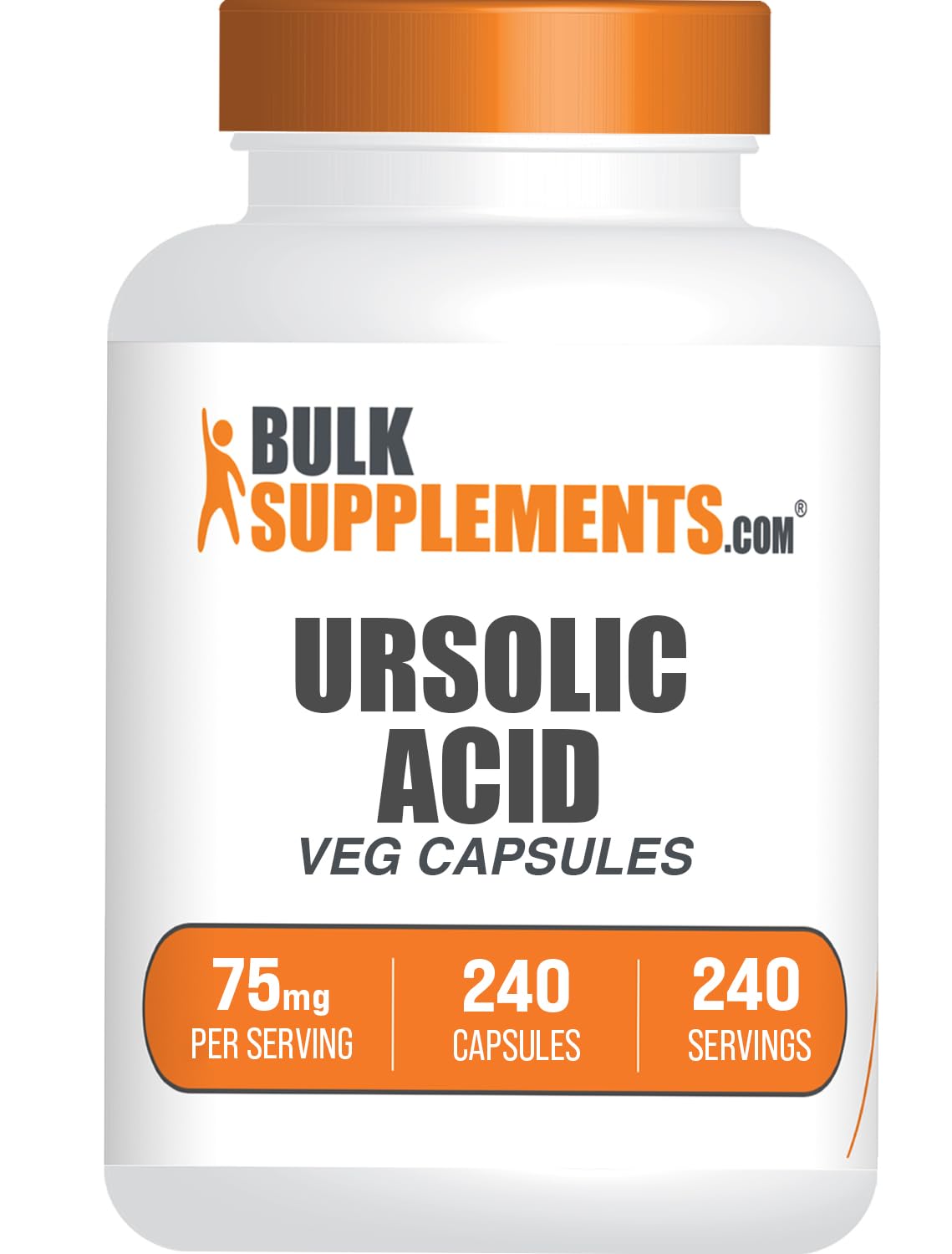 BulkSupplements Acides Ursoliques 240 gélules vue avant