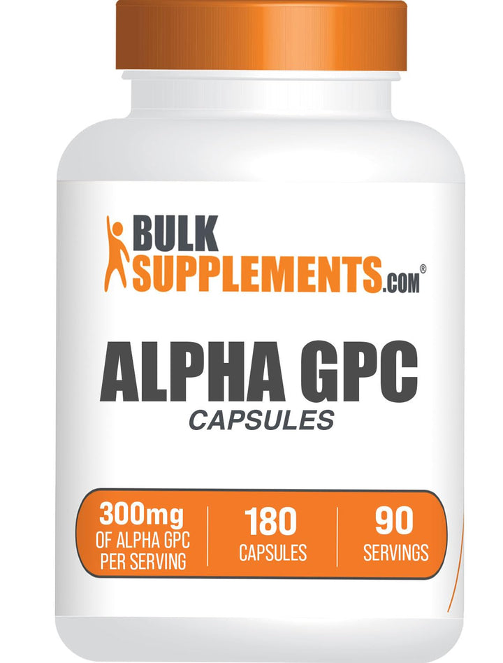 BulkSupplements Alpha GPC capsules 300mg front view