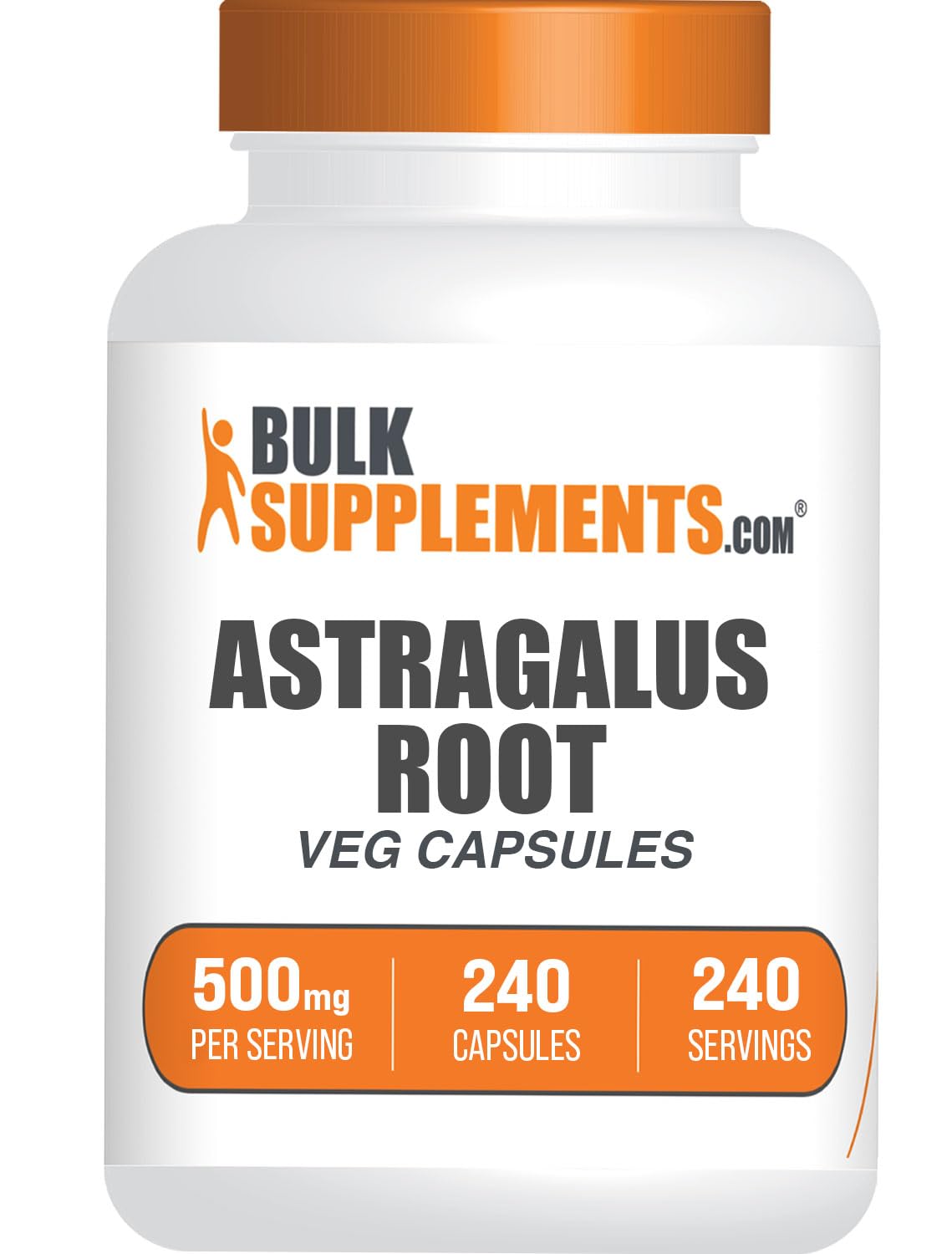 BulkSupplements Astragalus Capsules 240 Veg Capsules vue avant