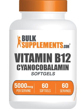 BulkSupplements B12 5000 mcg gélules souples vue de face
