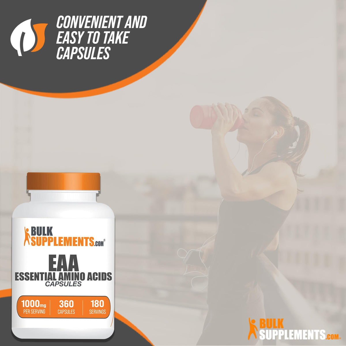BulkSupplements Capsules d'Amino Acides Essentiels 1000mg en contexte d'utilisation