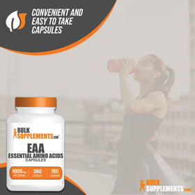 BulkSupplements Capsules d'Amino Acides Essentiels 1000mg en contexte d'utilisation