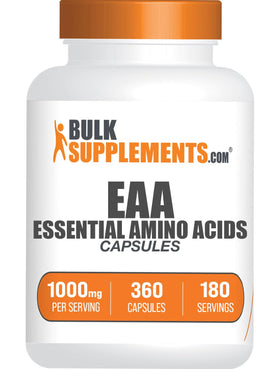 BulkSupplements Capsules d'Amino Acides Essentiels 1000mg vue de face