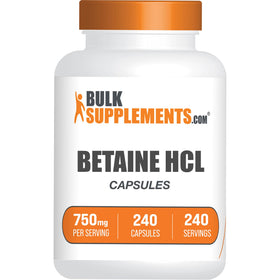 BulkSupplements Capsules de Betaïne HCl 750mg vue de face
