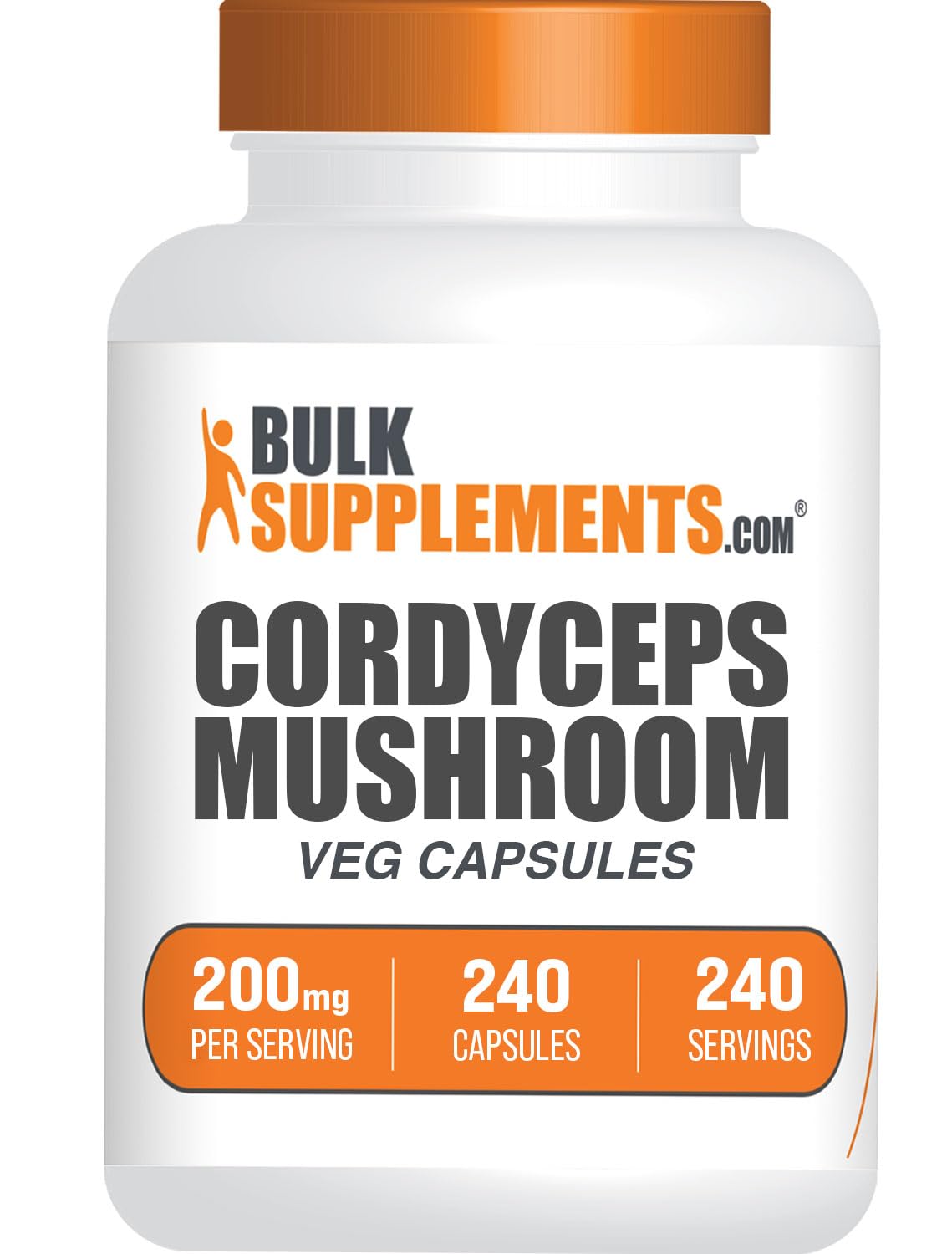 BulkSupplements Capsules de Champignon Cordyceps 240 Végétales