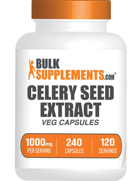 BulkSupplements capsules de graine de céleri 1500mg vue de face
